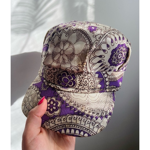 RARE 60s Deadstock True Hippie/Counterculture Psychedelic Mandala Newsboy Hat - Picture 5 of 7